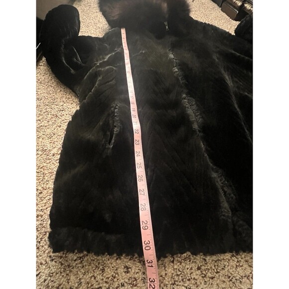 Gallery fox fur trimmed Luxurious hooded coat Small made in USA - Picture 6 of 9